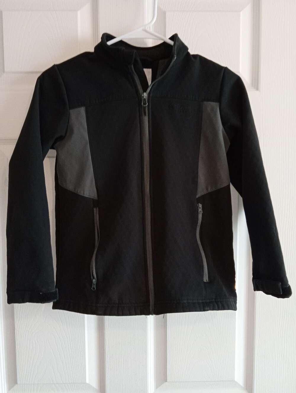 Magellan Kids Black & Gray Softshell Jacket - Lightweight Zip Front